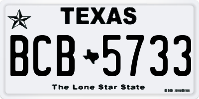 TX license plate BCB5733