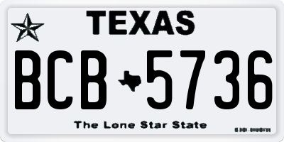 TX license plate BCB5736