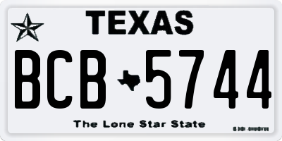 TX license plate BCB5744