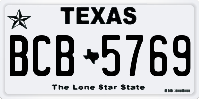 TX license plate BCB5769
