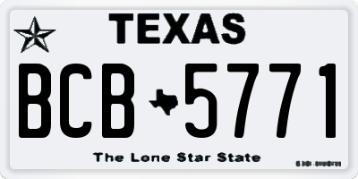 TX license plate BCB5771