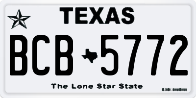 TX license plate BCB5772