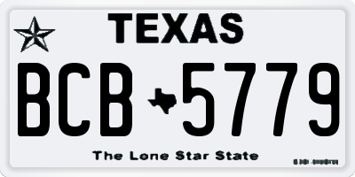 TX license plate BCB5779