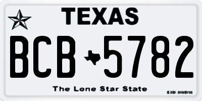 TX license plate BCB5782