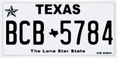 TX license plate BCB5784