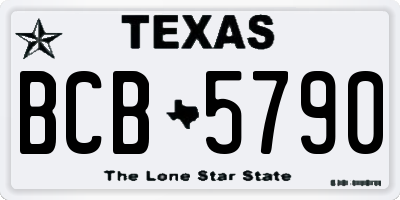 TX license plate BCB5790