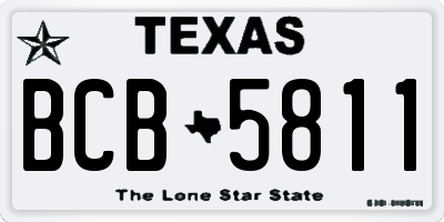 TX license plate BCB5811