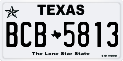 TX license plate BCB5813