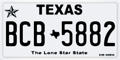 TX license plate BCB5882