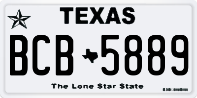 TX license plate BCB5889