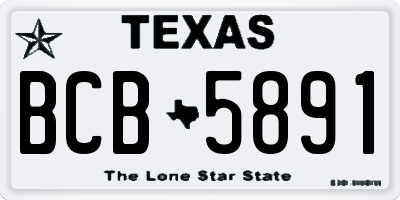 TX license plate BCB5891
