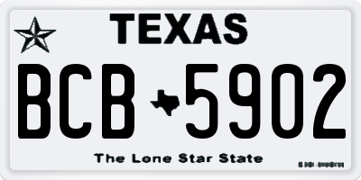 TX license plate BCB5902