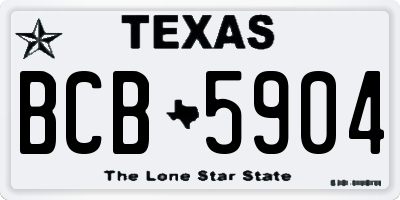 TX license plate BCB5904