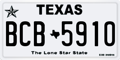 TX license plate BCB5910