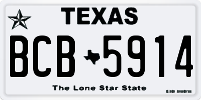 TX license plate BCB5914