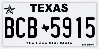 TX license plate BCB5915