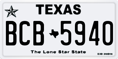TX license plate BCB5940