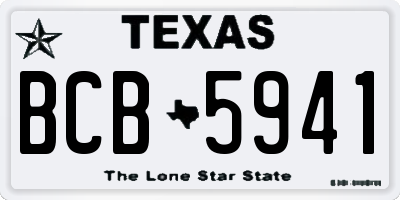 TX license plate BCB5941