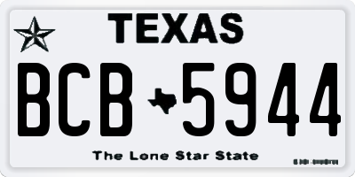 TX license plate BCB5944