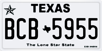 TX license plate BCB5955