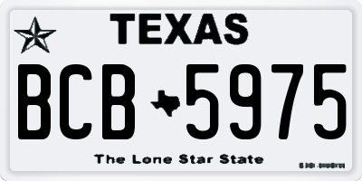 TX license plate BCB5975