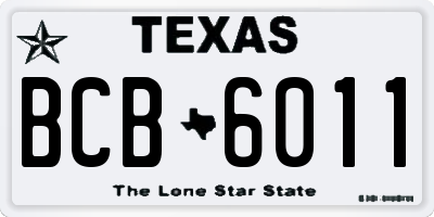 TX license plate BCB6011