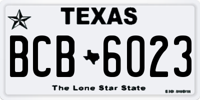 TX license plate BCB6023