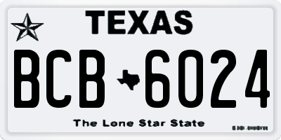 TX license plate BCB6024
