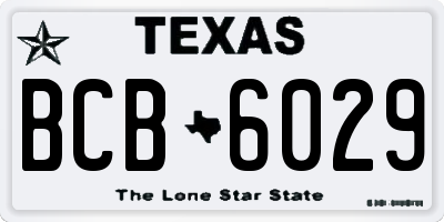 TX license plate BCB6029
