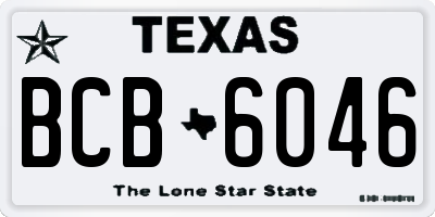 TX license plate BCB6046