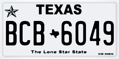 TX license plate BCB6049