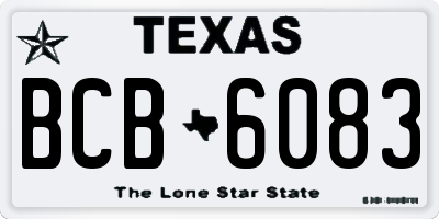 TX license plate BCB6083
