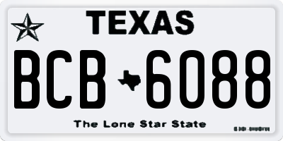 TX license plate BCB6088