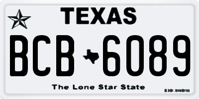 TX license plate BCB6089