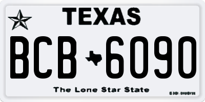 TX license plate BCB6090