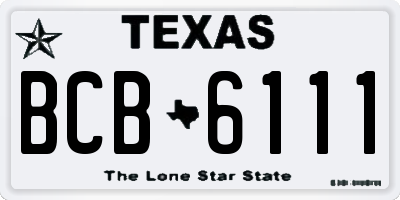 TX license plate BCB6111