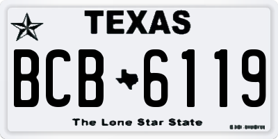 TX license plate BCB6119