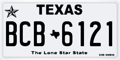 TX license plate BCB6121