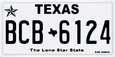 TX license plate BCB6124