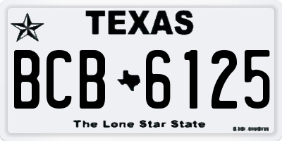 TX license plate BCB6125