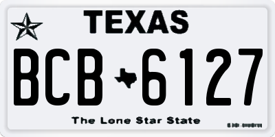 TX license plate BCB6127