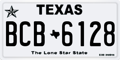 TX license plate BCB6128