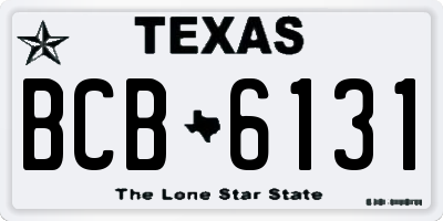 TX license plate BCB6131