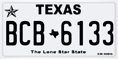 TX license plate BCB6133