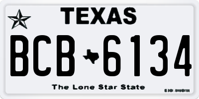 TX license plate BCB6134
