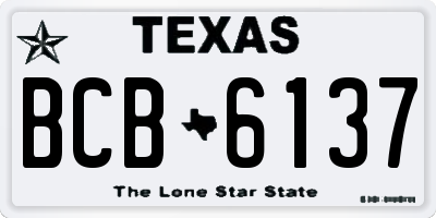 TX license plate BCB6137