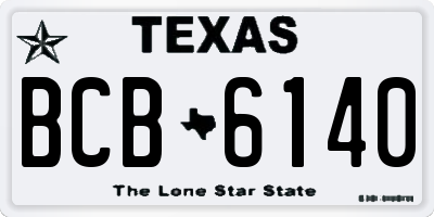 TX license plate BCB6140