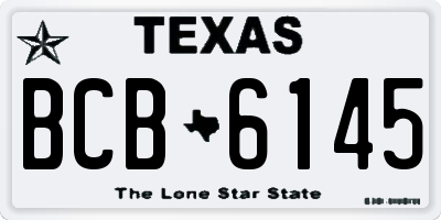 TX license plate BCB6145