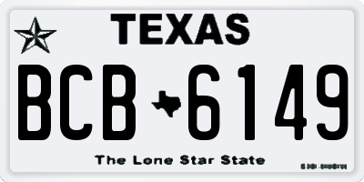 TX license plate BCB6149