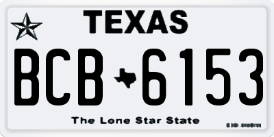 TX license plate BCB6153